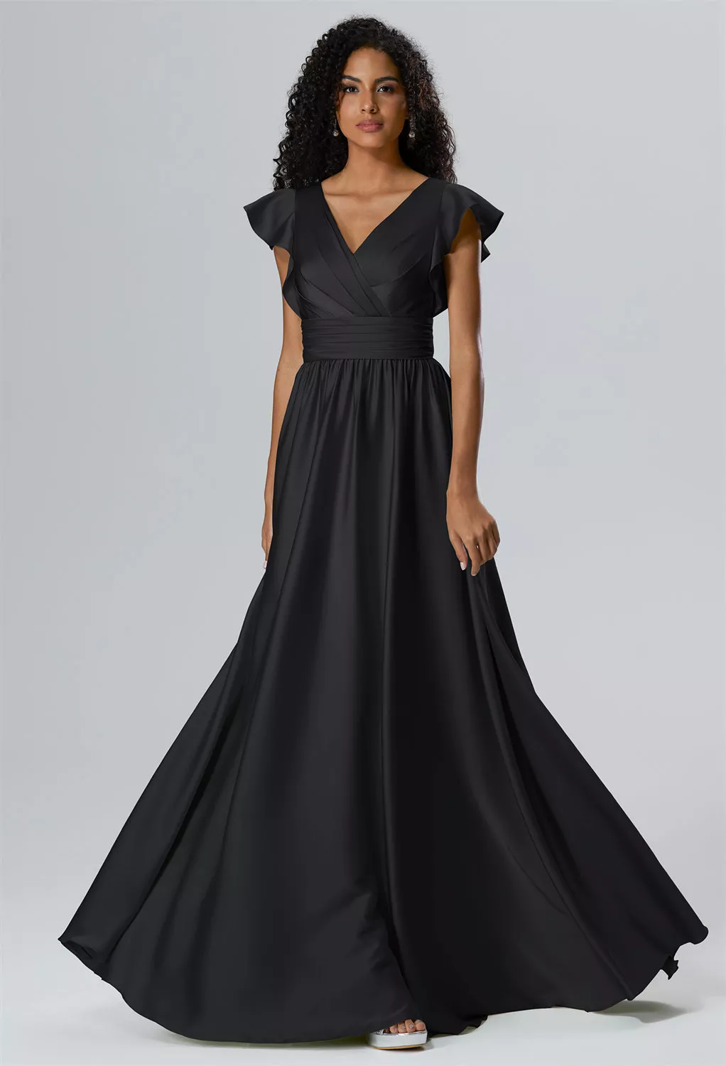 AW Willow Black Metallic  Fall Wedding Guest Dresses